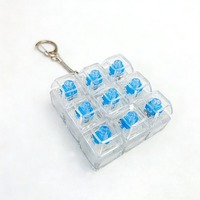 Porte-clés mécanique promotionnel personnalisé avec capuchon de clavier, idéal pour cadeau, breloque en plastique avec clip