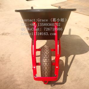 Marché américain <span class=keywords><strong>Brouette</strong></span> d'une capacité de 250kg avec manche en aluminium Roues solides pneumatiques à eau <span class=keywords><strong>110L</strong></span> Matériau plastique et métallique pour usage agricole - Product Image 2