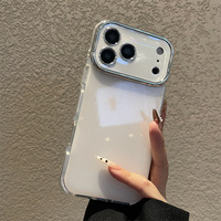 Coque de téléphone portable antichoc en TPU PC brillant à couleurs dégradées, anti-traces de doigts, avec grande fenêtre pour objectif, pour iPhone 18 17 16 Pro Max