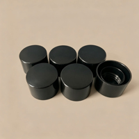 Capuchon à vis double paroi en PP lisse 20 mm, fermeture sans clou, anti-fuite, avec bouchon intérieur, pour flacons cosmétiques, directement de l'usine.