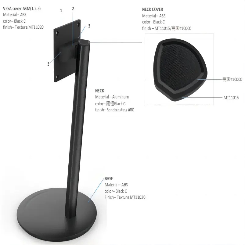Hot Products 100% Brand New Original Best Price Display Stock Computer Holder Free Custom Floor Standing Lcd Monitor Stand