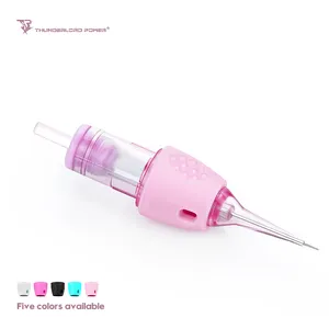 Disposable Pink Universal Tattoo Needle For Permanent Makeup Tattoo Machine With Silicone Membrane Pink Finger Band