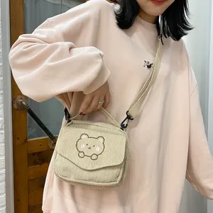 Роскошная Вельветовая сумка через плечо Ginzeal в Корейском стиле с вышивкой, женская сумка для мобильного телефона