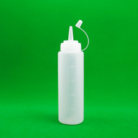 Bouteille de sauce à presser transparente 8OZ 12OZ 16OZ Distributeur de condiments pour sauce à la moutarde au ketchup
