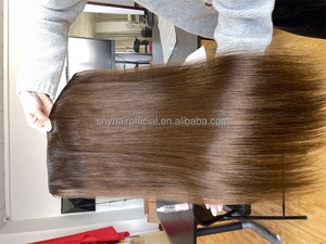 تصميم جديد خجول-شعر بشري روسي غير مرئي درجة خام مزدوجة مرسومة 10D مشبك أخطبوط في وصلات الشعر - Product Image 4