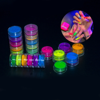 Ensemble de poudre de mica au néon UV de qualité supérieure Pigment lumineux fluorescent pour la résine époxy pour ongles 1kg quantité minimale de commande pour les cosmétiques et le pigment de couleur