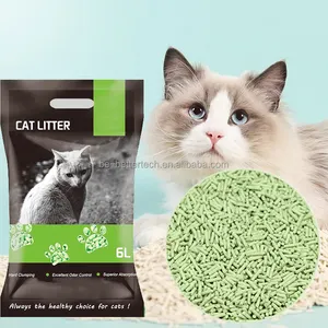 Leverancier Groothandel Premium Witte Kleur Plant Kattenbakvulling Melk Geur 2Mm Streep Vorm Eco Schoon Stofvrij Klonteren Tofu Kattenzand