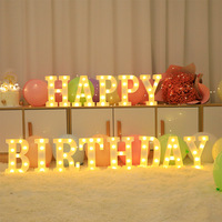 Lampes LED Alphabet 26 Lettres Anglaises Couleurs CMJN Métal Peint 3D AR-12 Personnalisables Écologiques Anniversaire Déclaration de Coeur Demande en Mariage