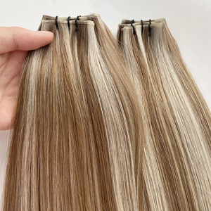 Di qualità di lusso doppio disegnato europeo Remy umano genio trama <span class=keywords><strong>capelli</strong></span> estensione scuro/luce/pianoforte/Balayage colore in magazzino - Product Image 3