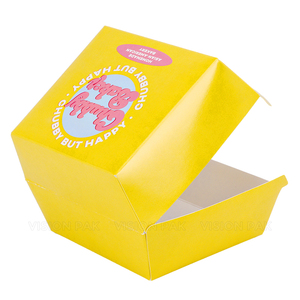 Caja de Hamburguesas Biodegradable de Lujo, Apta para Alimentos, Diseño Personalizado Corrugado con Ventana, Embalaje para Llevar Tipo Carpeta para <span class=keywords><strong>Sushi</strong></span> - Product Image 4
