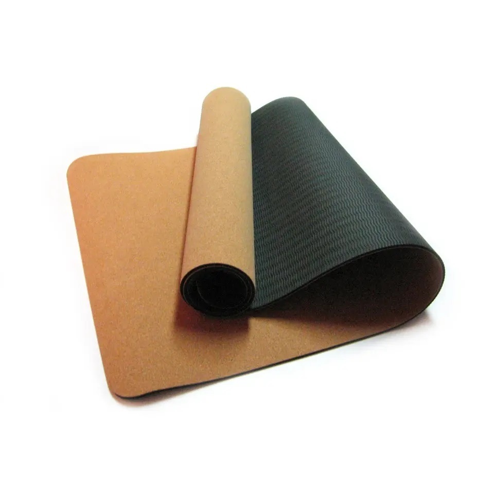 Tapis de yoga en liège et caoutchouc 2 mm (sans impression)