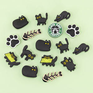 Designer Kawaii <span class=keywords><strong>Cat</strong></span> Encantos Da Sapata Do Gatinho Bonito Pata PVC Macio DIY Decorações para Amantes Do Gato Atacado Popular Em Massa Decorações Da Sapata - Product Image 3