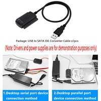 USB 2,0 SATA IDE Cable Adaptador convertidor 1,8 pies negro USB 2,5/3,5/5.25in IDE SATA Cable adaptador para electrónica de consumo