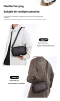 Sac bandoulière messager multi-poches léger et imperméable en cuir PU vintage pour hommes, vente en gros