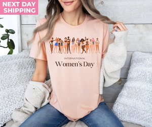 T-shirt per la Giornata internazionale della donna, per donna, 100% cotone, girocollo, casual, con stampa femminista, per la primavera e l'estate - Product Image 3