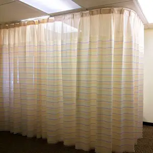 100% 聚酯材料医院隔间窗帘面料用于医院隔间窗帘