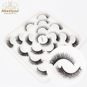 Abestyou – 10 paires de <span class=keywords><strong>cils</strong></span> <span class=keywords><strong>3d</strong></span> naturels 9-15mm, <span class=keywords><strong>volume</strong></span> russe, kit de <span class=keywords><strong>cils</strong></span> de cheveux humains, vente en gros, faux <span class=keywords><strong>cils</strong></span> - Product Image 1