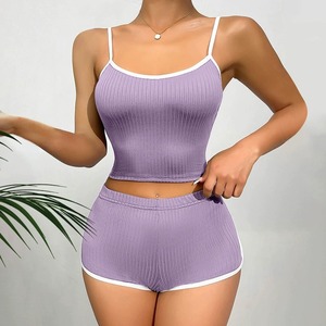 Set Pigiama Femminile di Alta Qualità, Comodo e Traspirante con Motivi Floreali per Estate e Autunno, Abbigliamento Casual da <span class=keywords><strong>Casa</strong></span> con Vita Elastica - Product Image 6