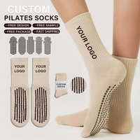 Chaussettes de sport pour femmes en gros, 100 % coton, respirantes, antidérapantes, écologiques, pour yoga et pilates