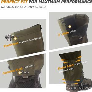 Polainas de Senderismo WOQI Verde Oliva, Impermeables, Transpirables, Ligeras, Unisex, para Caza y Trekking - Product Image 5