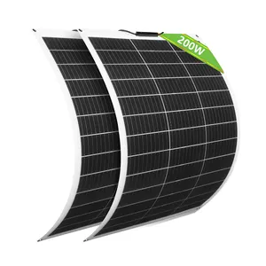 200w painéis solares flexíveis ETFE PET fina luz dobrar rolo para RV barco varanda painel solar flexível