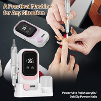 Perceuse à ongles personnalisable avec logo, grand écran LCD, rechargeable avec base, fraises haute vitesse 35 000 tr/min, fournitures pour ongles
