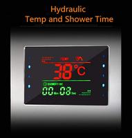 Panneau de douche d'hôtel multifonctionnel de qualité supérieure en céramique et acier inoxydable, avec système de massage mural LED chaud/froid effet cascade