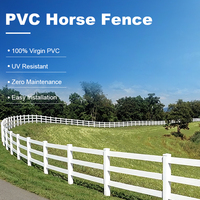 Clôture de paddock pour chevaux en PVC haute résistance, clôture en vinyle à poteaux et rails pour l'entraînement des chevaux, utilisation en ferme
