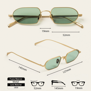 <span class=keywords><strong>Occhiali</strong></span> <span class=keywords><strong>da</strong></span> <span class=keywords><strong>Sole</strong></span> TFB con Montatura Rettangolare in Metallo, Unisex, OEM ODM, Personalizzabili, Vendita all'Ingrosso, Stile Retrò di Lusso, Alta Qualità, Alla Moda - Product Image 4
