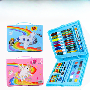 Set di pennelli per bambini 68 pezzi <span class=keywords><strong>pastelli</strong></span> ad acquerello <span class=keywords><strong>con</strong></span> matita colorata da disegno a matita regalo di festa - Product Image 2