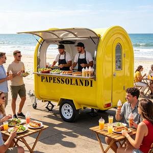 Food Truck Mobile Food Catering Trailer Fully Equipped Outdoor Mobile <b>Beer</b> Ice Coffee Carts Food Trailers Fully Equipped - Product Image 1