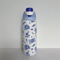 Nouvel Arrivage – Gourde Sportive Isotherme en Acier Inoxydable à Double Paroi de 32 oz, Anti-Fuite, avec Paille et Motifs – Qualité Supérieure