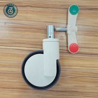 TPE Medical Wheels Hospital Furniture Lits Brancards 6in 150mm Castor Central Control Caster Wheels
