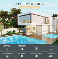 Persianas Enrollables Verticales Motorizadas para Exteriores, con Control Remoto, Resistentes a la Intemperie, para Patio, Terraza, Balcón, Personalizadas