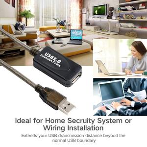 Câble d'extension répéteur actif SYONG USB 2.0 Type A mâle vers femelle, haute vitesse 480 Mbps pour ordinateur portable, PC, imprimante, projecteur - Product Image 5