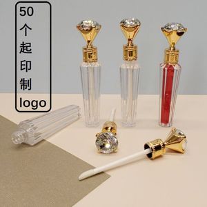 Diamond Cap <b>Lip</b> Gloss Tube 2ml Plastic Cosmetic Packaging Customizable For DIY Makeup - Product Image 2