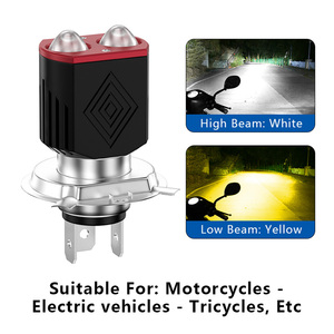12-80V Led faro de motocicleta 3570 <span class=keywords><strong>H4</strong></span> BA20D blanco amarillo doble <span class=keywords><strong>Color</strong></span> alto haz bajo Mini luz de conducción lámpara antiniebla para motocicleta - Product Image 2