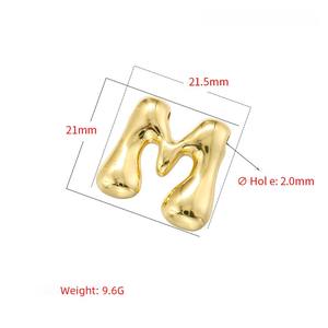 E738 Hot Bubble Lettre Initiale Charme Collier Pendentif Mode Or Argent Plaqué Collier Charme En Gros - Product Image 4