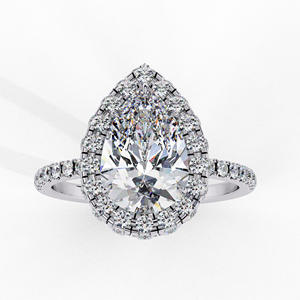 Bague de fiançailles pour femme en or massif 18 carats avec diamant de laboratoire taille brillant, certifiée IGI, plaquée rhodium, couleur D, marque de luxe - Product Image 3