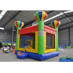 Château gonflable pour enfants en forme de montgolfière arc-en-ciel, château gonflable pour fête, château gonflable extérieur commercial - Product Image 3