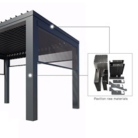Profilé en alliage d'aluminium pour pergola, colonne, traverse, revêtement en poudre, matières premières, traitement sous pression, directement de l'usine