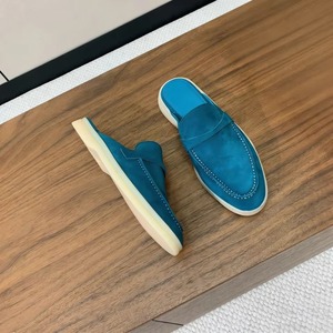 High-end Designer Fashionable Genuine Sheepskin slip on Casual <b>Shoes</b> <b>with</b> Cork Outsole for Men Women Suitable for All Seasons. - Product Image 3
