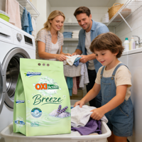 Ansmann Lavender Scent Eco-Friendly Softening Powder Laundry Apparel Bebas Fosfor Lembut untuk Kulit Membersihkan Secara Mendalam Menghilangkan Noda
