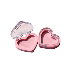 シングルカラーハート空アイシャドウパレット透明ふた付きプレスロック腹筋プラスチック素材女性用美容製品 - Product Image 6