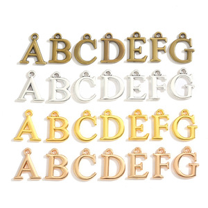 Venta directa de fábrica, joyería de aleación, 26 letras en inglés, colgante de, pulsera Diy, llavero, accesorios, colgante S115 - Product Image 6