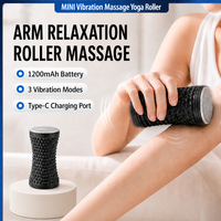 Pistolet de massage électrique, rouleau de massage, balle de yoga en forme d'arachide, relaxant musculaire pour le sport et le fitness, axe de massage vibrant roulant