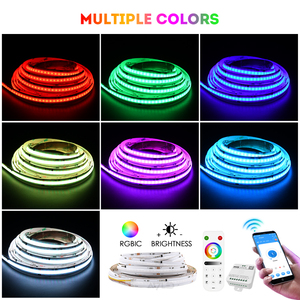 Smart <b>Led</b> Light 630Leds/m COB <b>Led</b> Strip Dream Color RGBIC Running <b>Led</b> Strip Light <b>12V</b> 8W/M 24V 11W/M Home Decor Light 12mm - Product Image 3