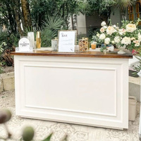 Table de banquet en bois sur mesure, design moderne, table de bar, stand de réception en bois pour mariage