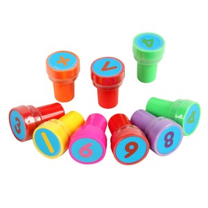 Tampon auto-encreur en plastique OEM <span class=keywords><strong>Topfun</strong></span> DF25 multicolore non toxique à motifs numériques pour jouet d'enfant - Product Image 2