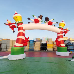 Arche de Noël gonflable publicitaire avec éclairage LED pour décoration de fêtes en extérieur - Product Image 4